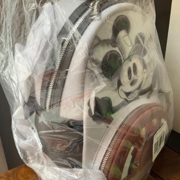 LOUNGEFLY STEAMBOAT MICKEY AT WHEEL NWT RETIRED - Picture 2 of 4